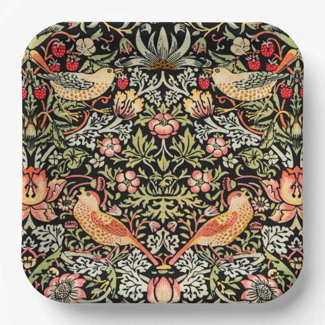 William Morris Strawberry Thief Pappteller (Vorderseite)