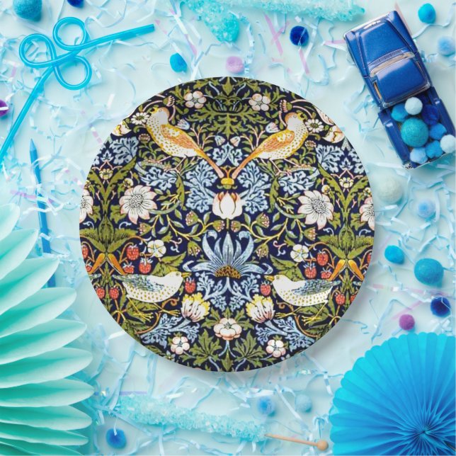 William Morris - Strawberry Thief  Pappteller (Party)