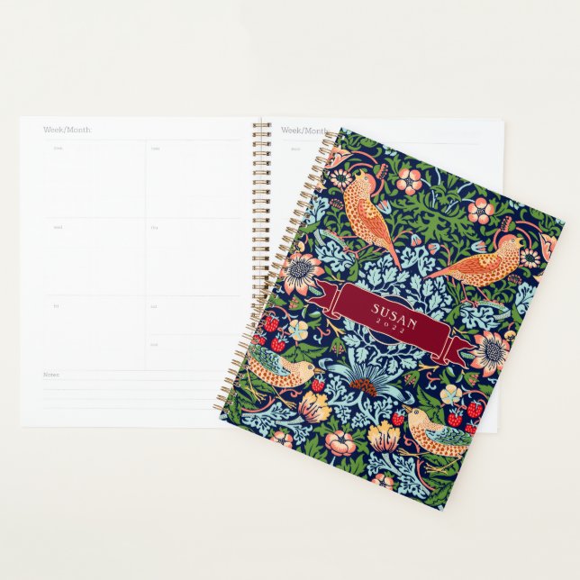 William Morris Strawberry Thief Planificateur (Devant avec enveloppe)
