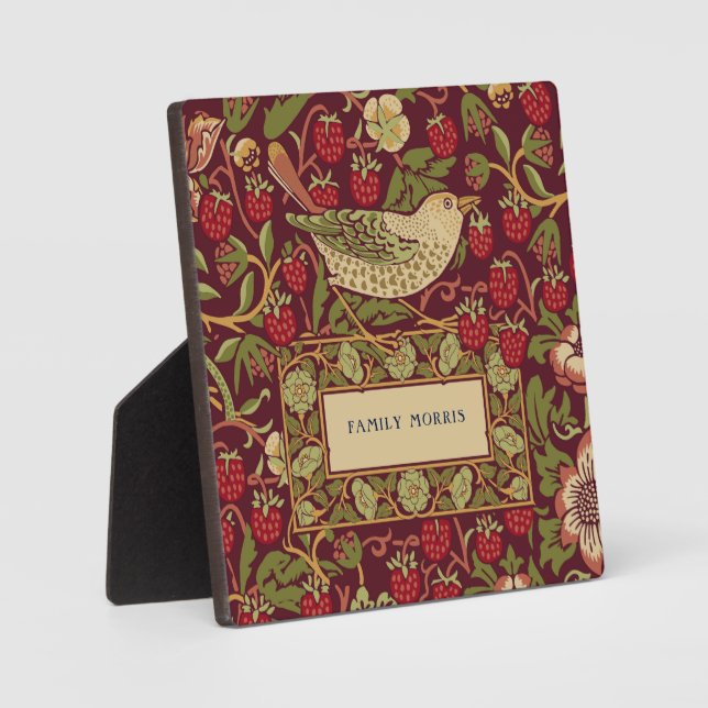 William Morris Strawberry Thief Plaque Fotoplatte (Vorderseite)