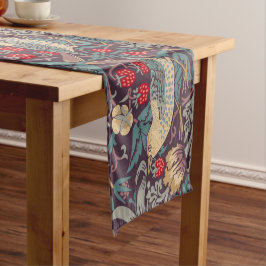 William Morris Strawberry Thief Satin Ribbon Kurz Kurzer Tischläufer