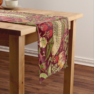 William Morris Strawberry Thief Satin Ribbon Kurzer Tischläufer