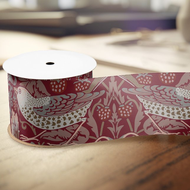William Morris Strawberry Thief Satin Ribbon Satinband (Von Creator hochgeladen)