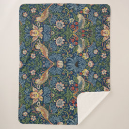 William Morris Strawberry Thief Sherpadecke