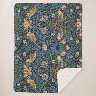 William Morris Strawberry Thief Sherpadecke