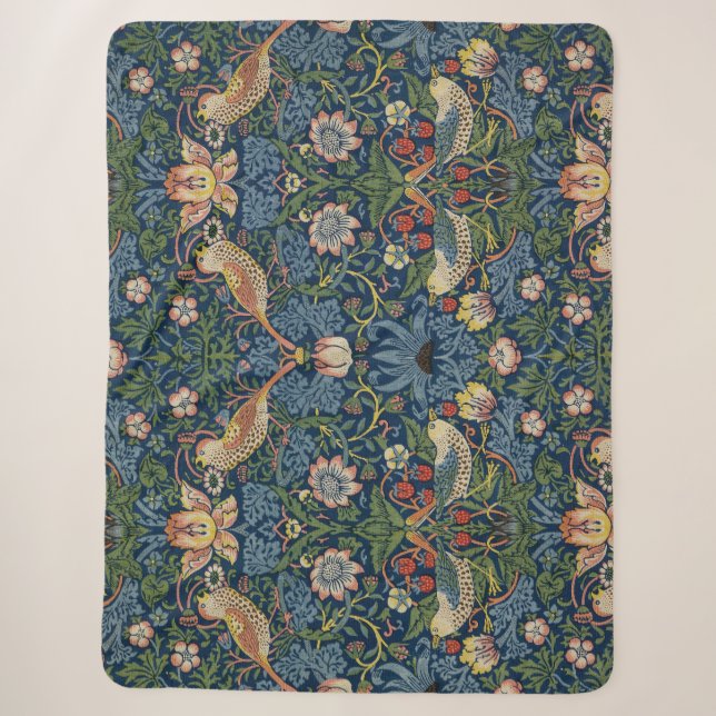 William Morris Strawberry Thief Sherpadecke (Vorderseite)
