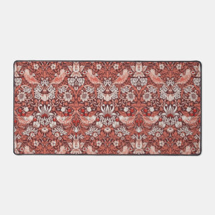William Morris Strawberry Thief Terrakotta-Vogel Schreibtischunterlage