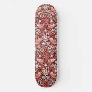 William Morris Strawberry Thief Terrakotta-Vogel Skateboard