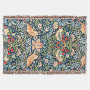 William Morris Strawberry Thief Throw Decke