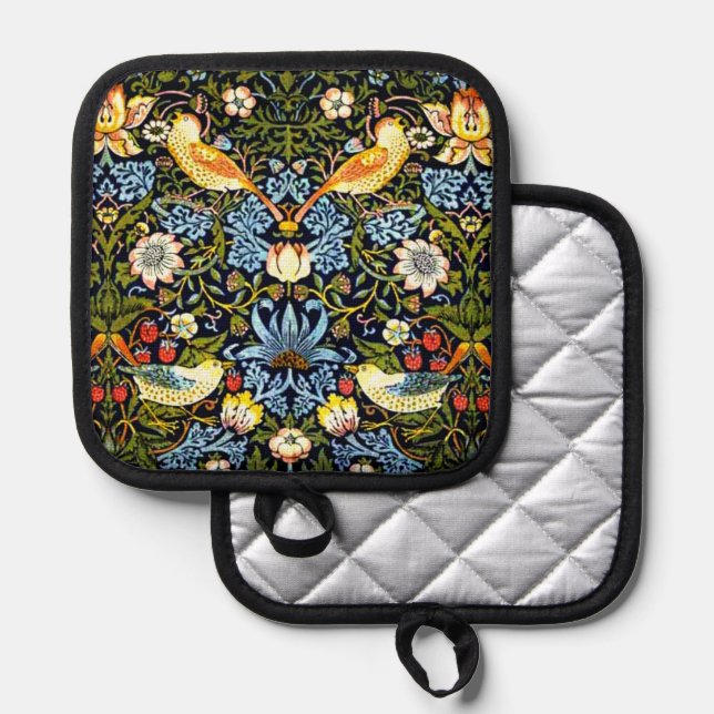 William Morris - Strawberry Thief Topflappen (Vorderseite/Rückseite)