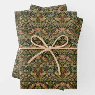 William Morris: Strawberry Thief Wrapping Paper Geschenkpapier Set