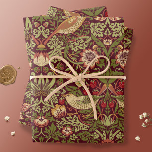 William Morris Strawberry Thief Wrapping Paper Geschenkpapier Set