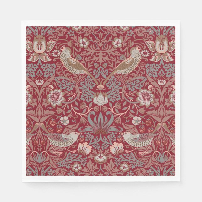 William Morris Strawberry Thief Wrapping Paper Serviette (Vorderseite)