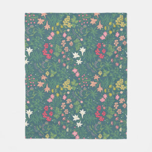 William Morris Style Spring Garden Blumenmuster Fleecedecke