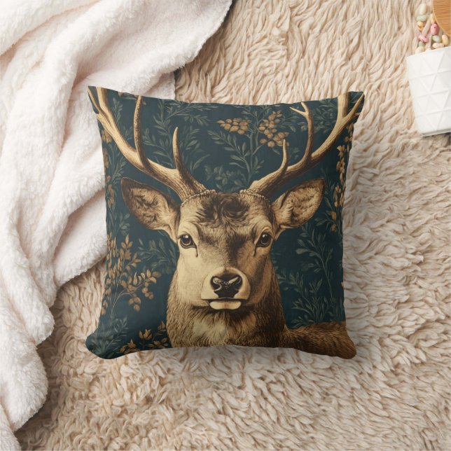 William Morris Style Vintag Deer Kissen (Decke)