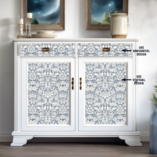 William Morris Sunflower Blue und White Decoupage Seidenpapier (Von Creator hochgeladen)