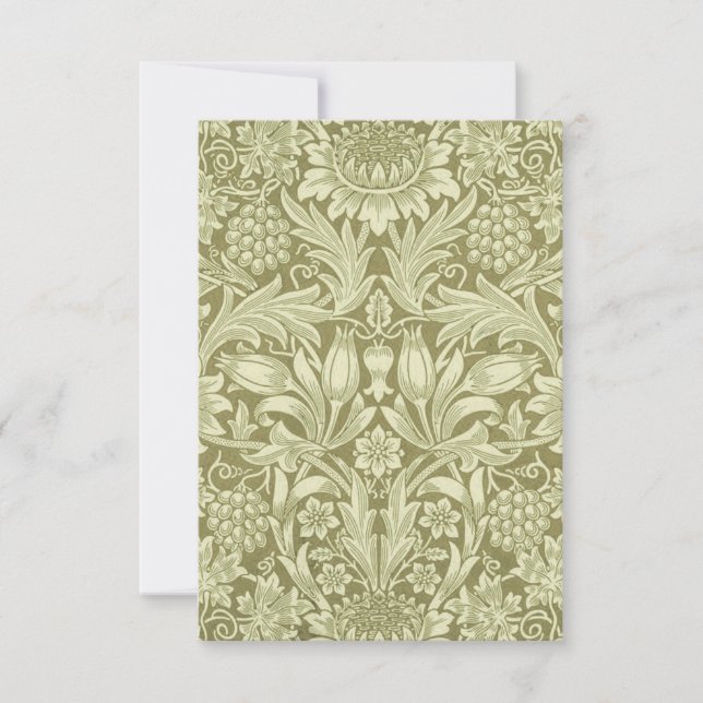 William Morris Sunflower Green Blume (Vorderseite)