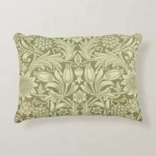 William Morris Sunflower Green Blume Dekokissen