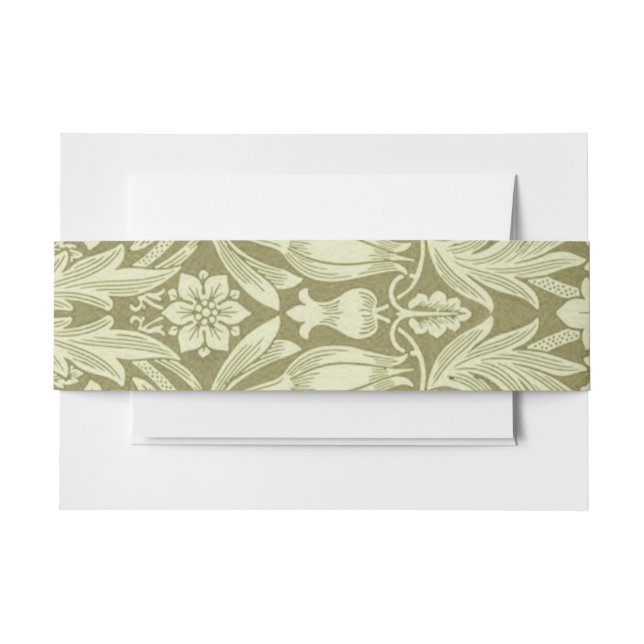 William Morris Sunflower Green Blume Einladungsbanderole (Vorderseite Beispiel)