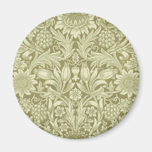 William Morris Sunflower Green Blume Magnet