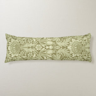 William Morris Sunflower Green Blume Seitenschläferkissen