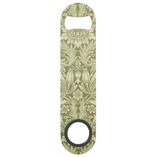 William Morris Sunflower Green Blume Speed Flaschenöffner (Vorderseite)
