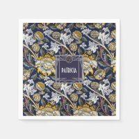 William Morris Sunflower Monogram Name