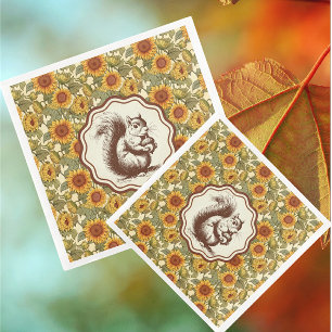 William Morris Sunflower Squirrel Serviette