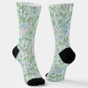 William Morris Süße Erbse Pastell-Blumenkunst Socken