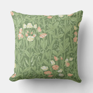 William Morris Süßerbsen-Muster Vintage Botanik Kissen