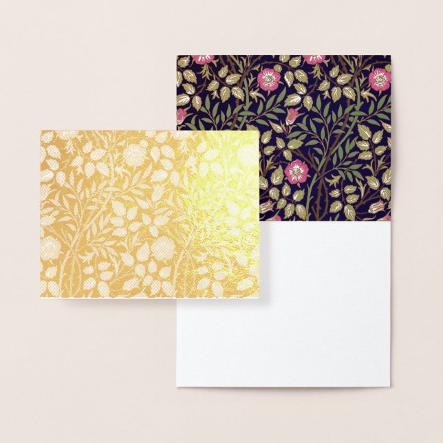 William Morris Sweet Briar Floral Art Nouveau Folienkarte (Anzeige)