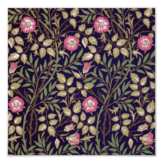 William Morris Sweet Briar Floral Art Nouveau Fotodruck (Vorne)