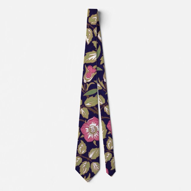 William Morris Sweet Briar Floral Art Nouveau Krawatte (Vorderseite)