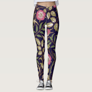 William Morris Sweet Briar Floral Art Nouveau Leggings