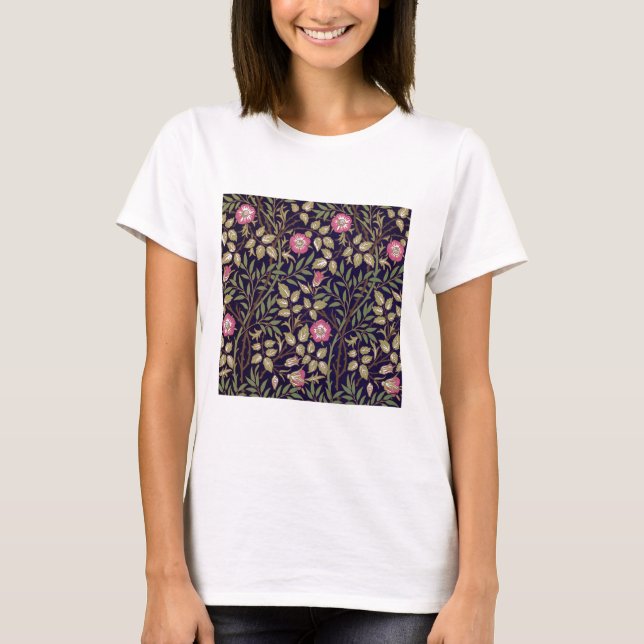 William Morris Sweet Briar Floral Art Nouveau T-Shirt (Vorderseite)