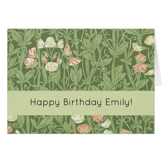 William Morris Sweet Pea Floral Design (Devant horizontal)