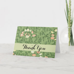 William Morris Sweet Pea Floral Design Dankeskarte
