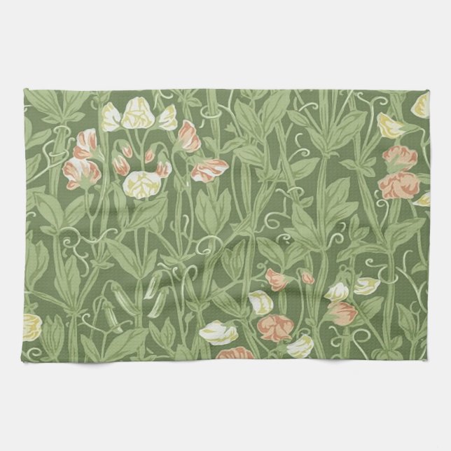 William Morris Sweet Pea Floral Design Geschirrtuch (Horizontal)
