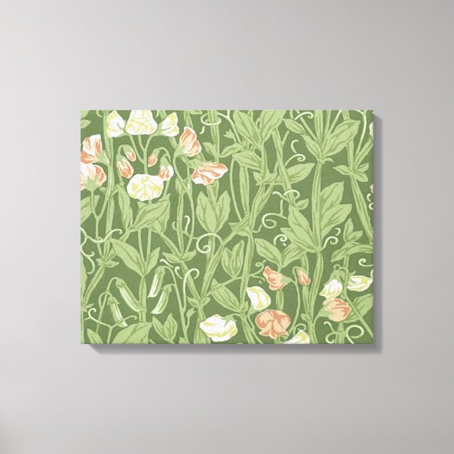 William Morris Sweet Pea Floral Design Leinwanddruck (Vorderseite)