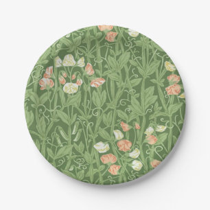 William Morris Sweet Pea Floral Design Pappteller