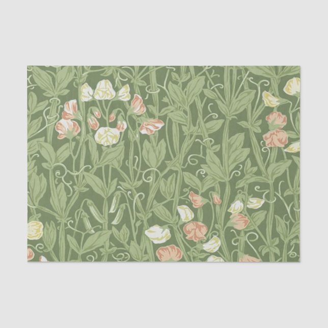 William Morris Sweet Pea Floral Design Seidenpapier (Vorderseite)