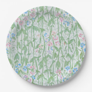 William Morris Sweet Pea Floral Pattern Classic Pappteller