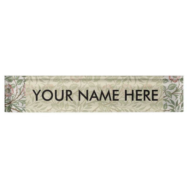 William Morris Sweetbriar Blumenmuseum Namensplakette (Vorderseite)