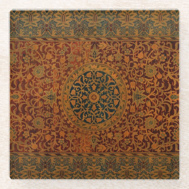 William Morris Tapestry Carpet Rug Glasuntersetzer (Vorderseite)
