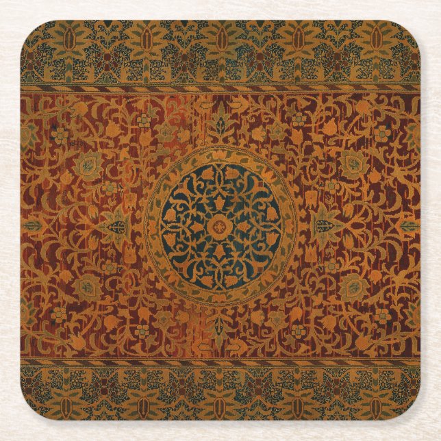 William Morris Tapestry Carpet Rug Rechteckiger Pappuntersetzer (Vorderseite)