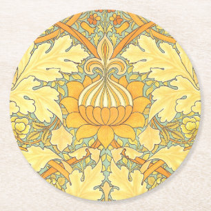 William Morris Tapete für St. James Place Runder Pappuntersetzer
