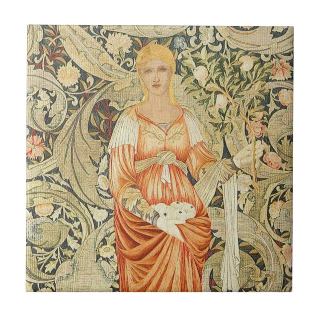 William Morris-Tapeten-Entwurf auf Fliese (Vorderseite)
