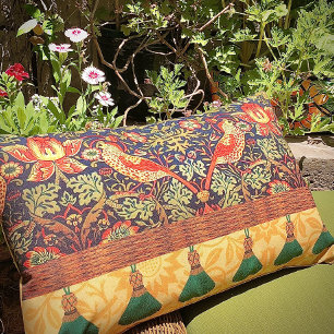 William Morris Tassel Design Lumbar Pillow Kissen Für Draußen