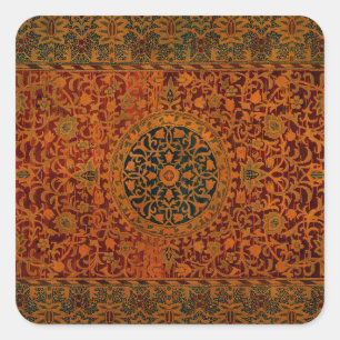 William Morris Teppich Teppichboden Teppich Quadratischer Aufkleber