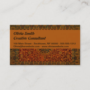 William Morris Teppich-Teppichboden-Teppich Visitenkarte